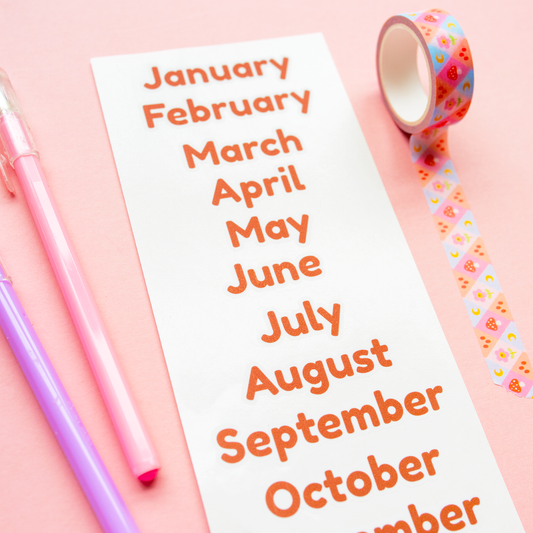 Kuukaudet #3 | Paperitarra-arkki