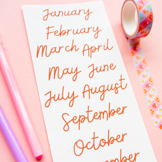 Kuukaudet #2 | Paperitarra-arkki