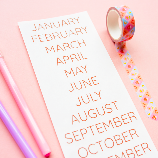 Kuukaudet #1 | Paperitarra-arkki